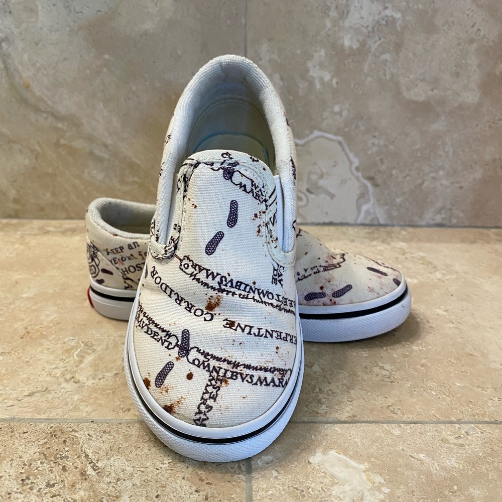 Vans Harry Potter Marauders Map Toddler 9 Slip On
